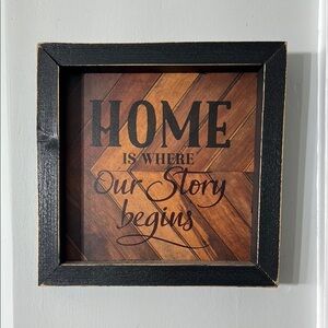 Wooden Wall Art with Black Frame